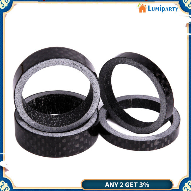 Lumiparty ZTTO เครื่องซักผ้าคาร์บอนไฟเบอร์น้าหนักเบาพิเศษสาหรับจักรยานเสือภูเขาส้อมชุดหูฟังชิ้นส่วน 5 มม 10 มม