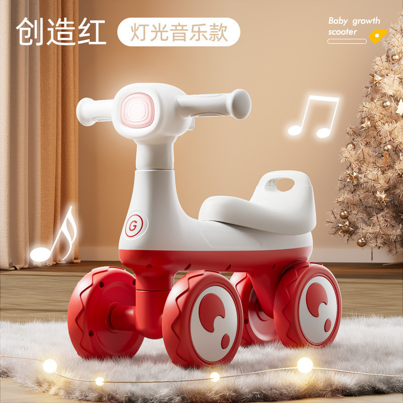 วอล์คเกอร์13ปีชายหญิงทารกไม่มีเหยียบต่อต้านโรลโอเวอร์สี่ส้นรอกบิดรถ ใช่แล้ว