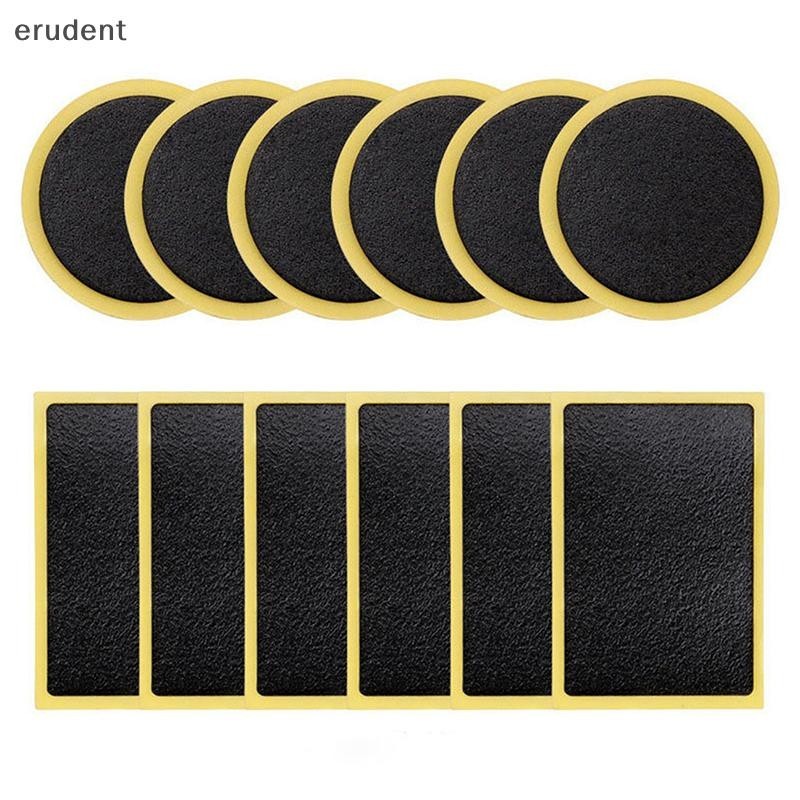 Erudent 16pcs ยางซ่อม Patch สาหรับจักรยานจักรยาน Tyre ภายในหลอด Patch Polish Pad สาหรับ Mountain Road Bike Quick Repairing Tyre ป้องกัน Patch ใหม่