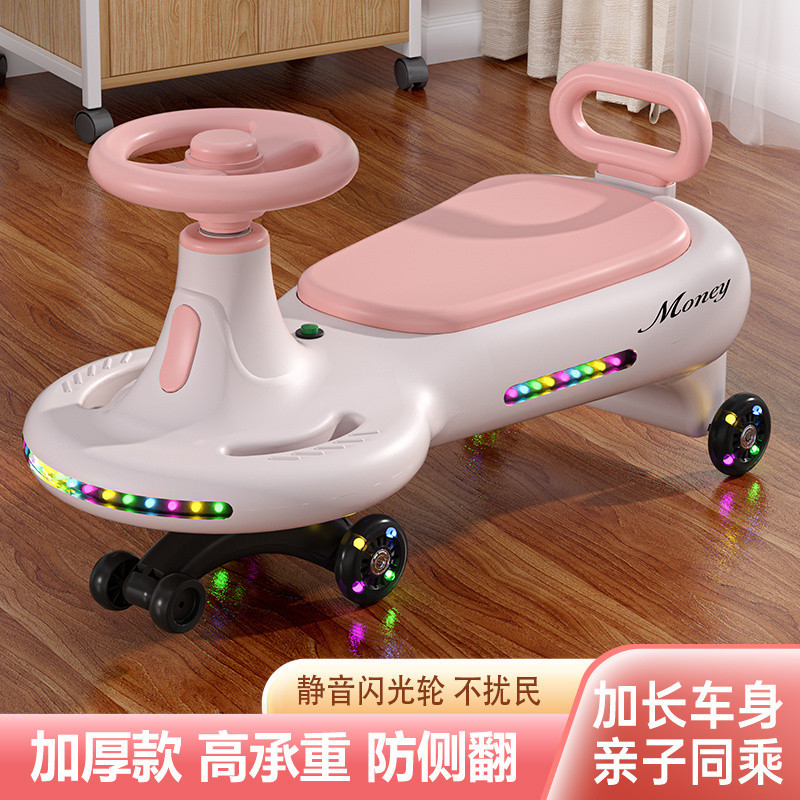 118 ปี AntiRollover แกว่งของเล่นเลื่อนรถบิดรถเด็ก Universal ล้อ YoYo รถywqz