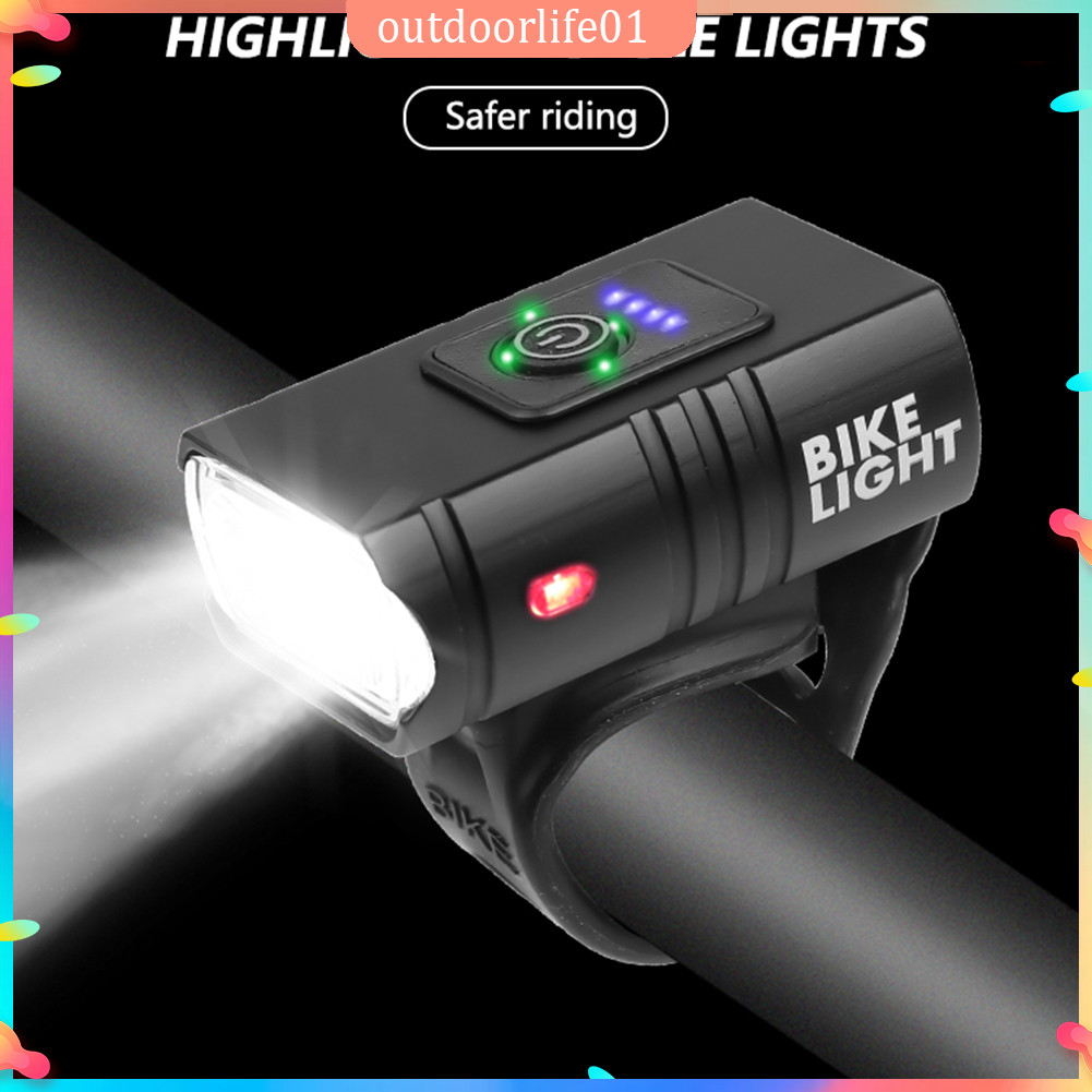 ODLT 6 LED จักรยานเบา 10 W 800 LM 6 โหมด USB ชาร์จไฟได้ MTB ด้านหน้า