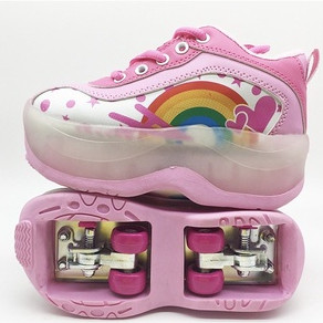 รองเท้าสเก็ต 4 ล้อ 2 ล้อ มีไฟไม่มีไฟ รองเท้าสเก็ตเด็ก ผู้ชาย ผู้หญิง รองเท้าสเก็ตล้อพับได้ พับล้อได้ A131