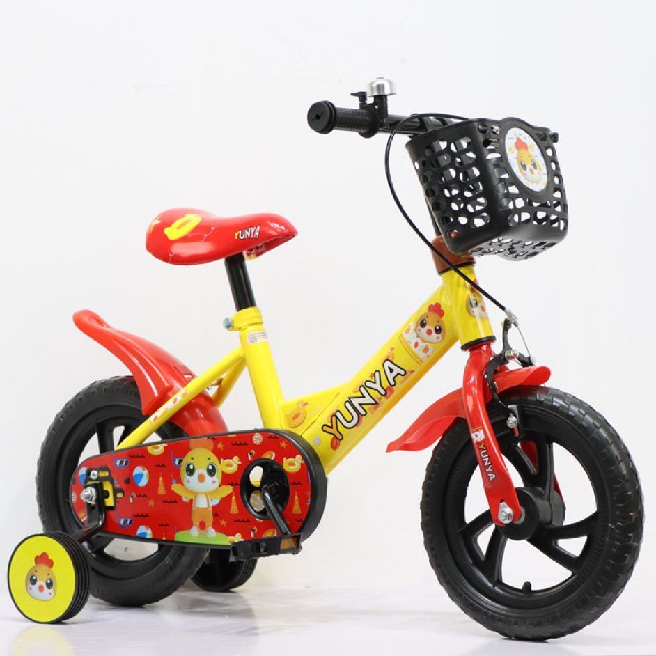 จักรยาน 12นิ้ว รุ่นOYA เหล็ก ล้อพลาสติก แถม กระดิ่งและตะกร้าให้ มีล้อข้างช่วยพยุงกันล้ม เหมาะกับเด็ก 153 ขวบ รุ่น OYA