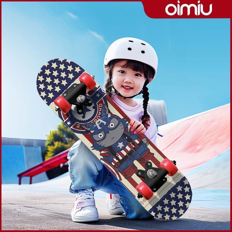 OIMIU สเก็ตบอร์ด สเก็ตบอร์ดเด็ก สเก็ตบอร์ดราคาถูกๆ เมเปิ้ลเกรดเอ ทนทานไม่แตกง่าย สเก็ตบอร์ดแฟชั่น สเก็ตบอร์เด็ก