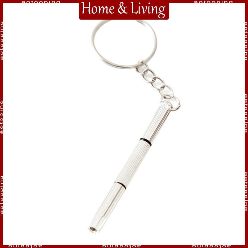 เครื่องมือซ่อมแซม อาโอโตะ 3 ใน 1 มินิไขควงพวงกุญแจ ชุดซ่อมแว่นตา