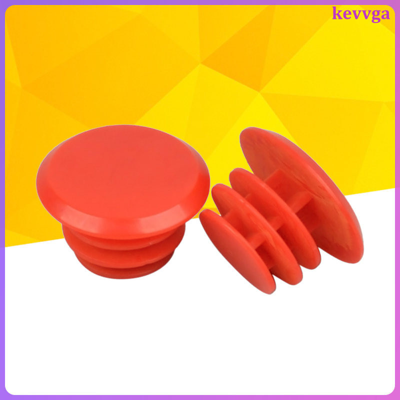 บาร์ปลายพลาสติกปลายแฮนด์จักรยาน HandleBar สาหรับจักรยานเสือภูเขาจักรยานเสือหมอบ BMX สีแดง kevvga