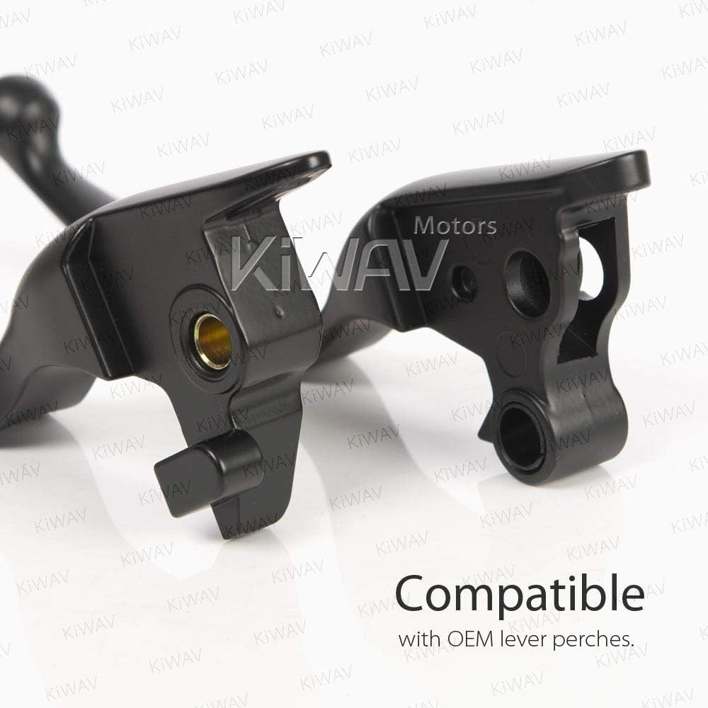คันโยกควบคุมเบรกไฮดรอลิกและคลัตช์สายเคเบิล KiWAV สีดำสะอาดตา เข้ากันได้กับ Harley 18ใหม่กว่า Softail SLXY