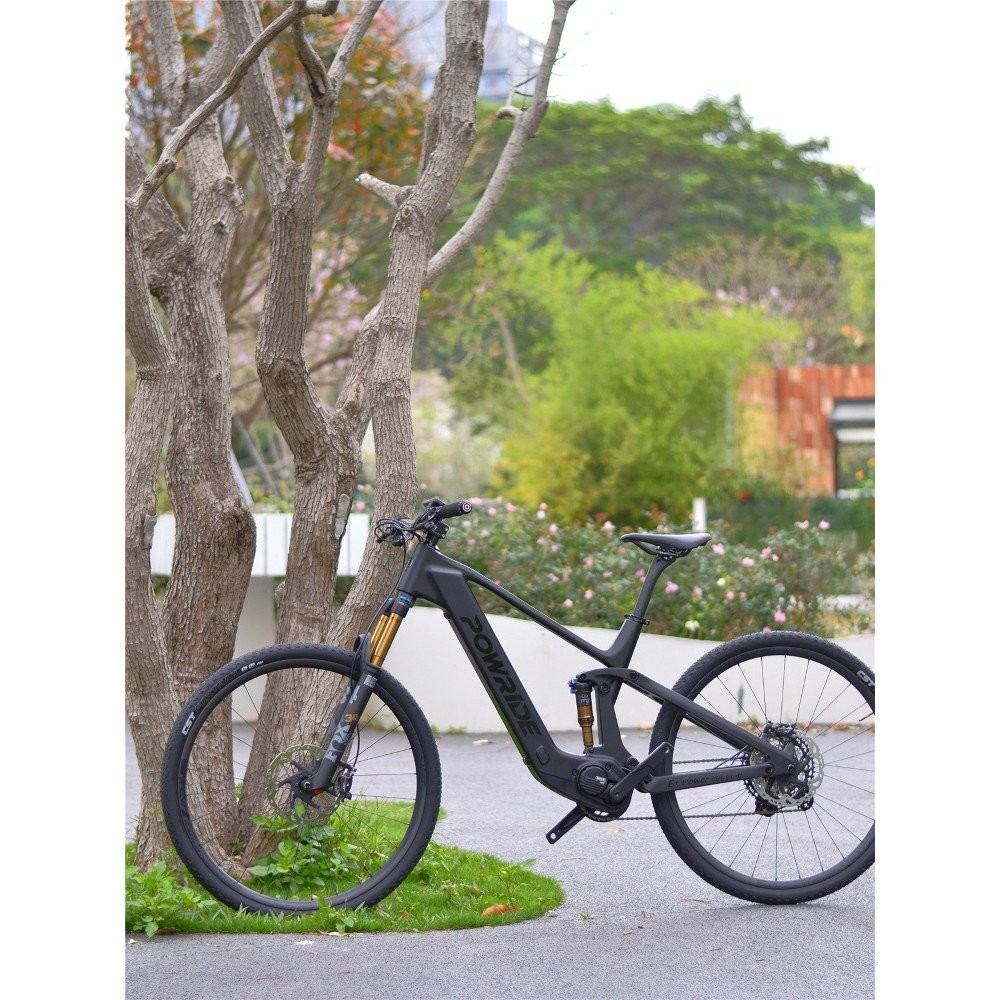 จักรยานเสือภูเขาไฟฟ้า POWRIDE Bafang M820 มอเตอร์ขับกลาง ช่วยเหลือด้วยพลังงานไฟฟ้า คาร์บอนไฟเบอร์ หางนุ่ม EBIKE