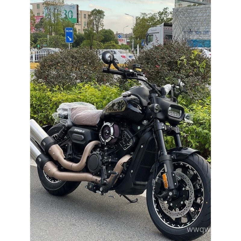 จักรยานยนต์ย้อนยุค Zhuangwei Weiba 400 Yongyuan แบบ Cruiser Prince พร้อมสายพานขับเคลื่อน สามารถใช้งานได้อย่างถูกกฎหมาย