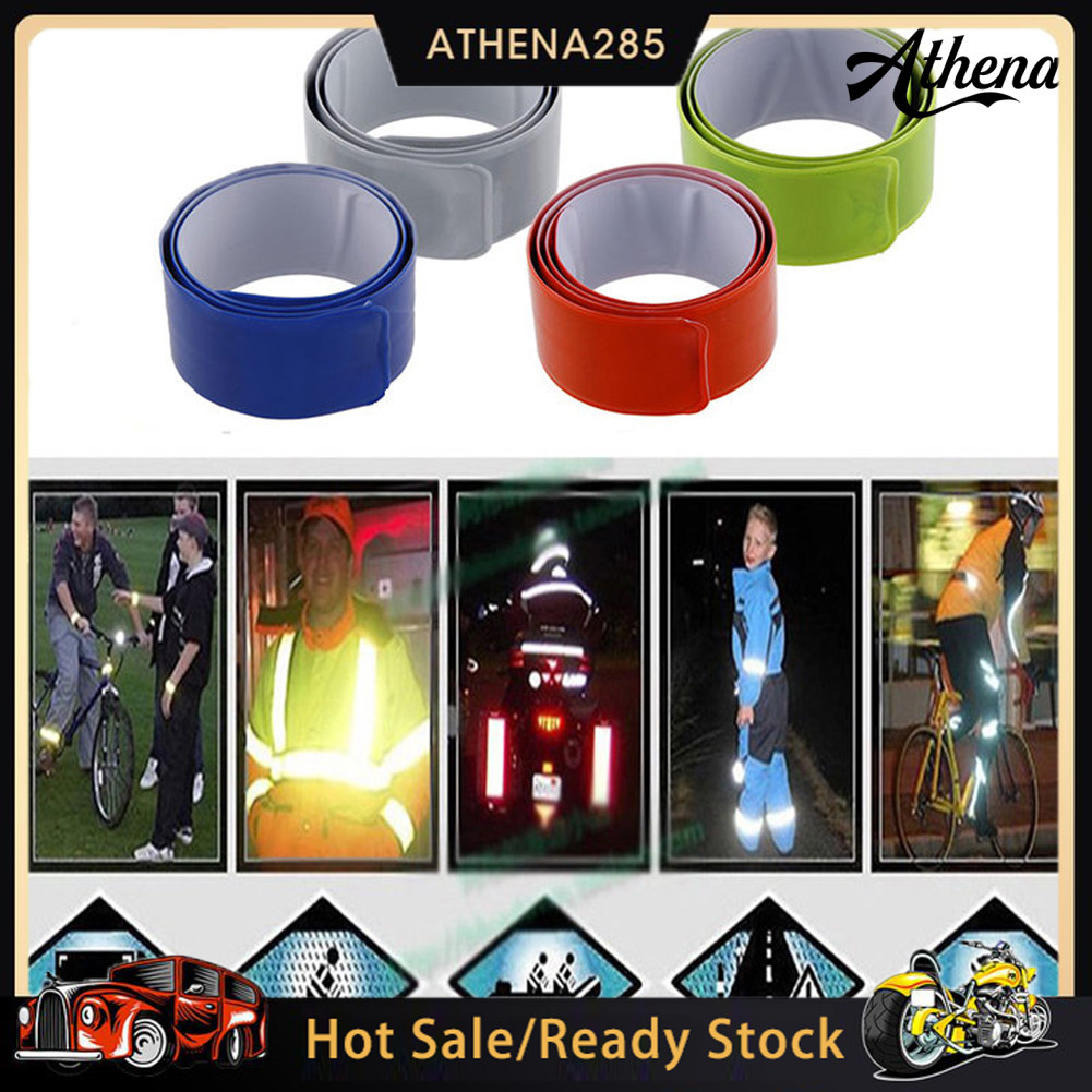 CODขี่จักรยานจักรยานจักรยานกีฬาคืนสะท้อนแสงความปลอดภัยข้อมือวงขาสายเข็มขัด