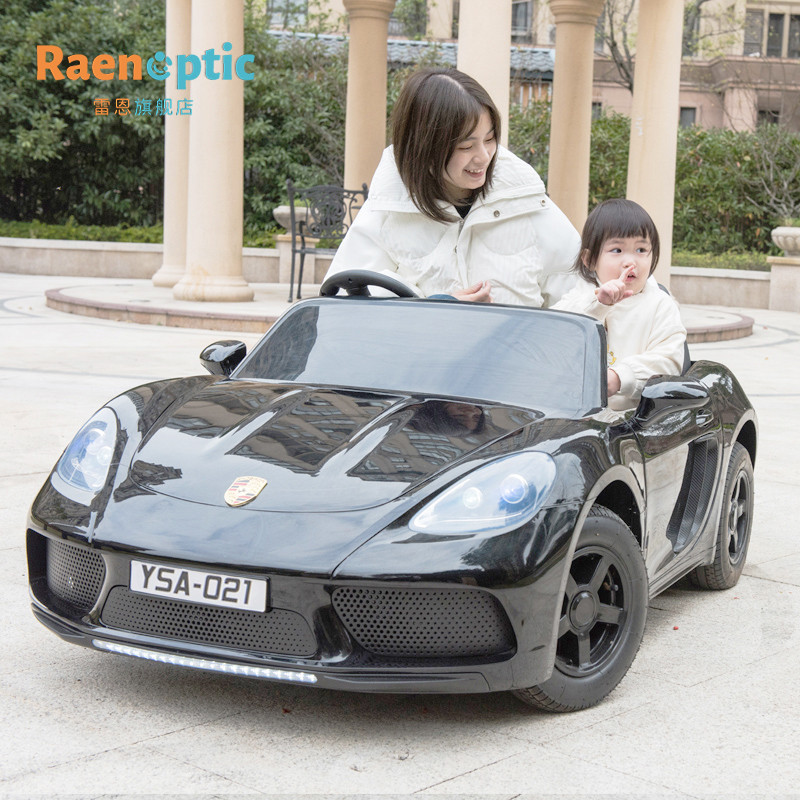 รถของเล่นไฟฟ้าสำหรับเด็ก รถสี่ล้อที่นั่งคู่ สำหรับผู้ใหญ่และเด็ก ควบคุมระยะไกล รถไฟฟ้าขนาดใหญ่พิเศษสำหรับเด็ก