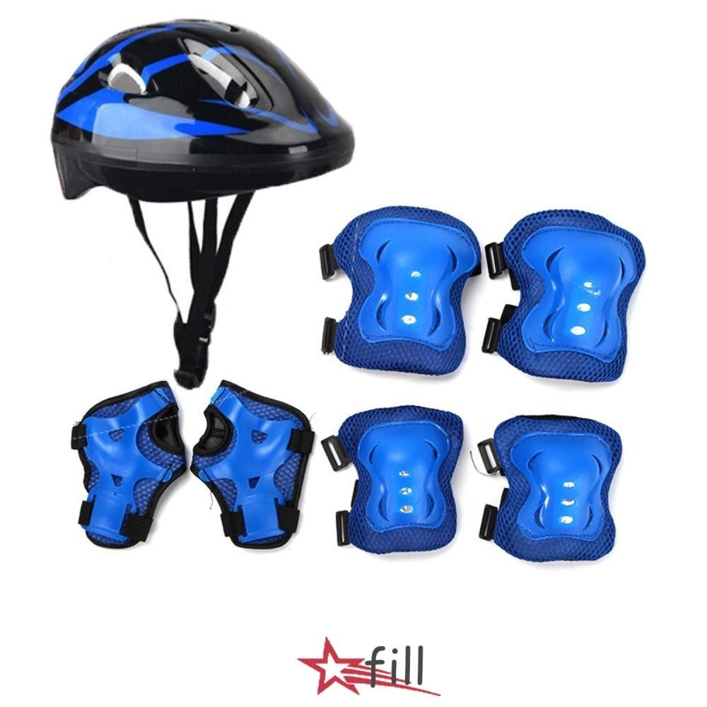 หมวกกันน็อคขี่จักรยาน FILL แผ่นรองข้อศอกสเก็ตบอร์ดแบบปรับได้ 412 ปี ชุดโฟมนิรภัยแฟชั่นสาหรับเด็ก