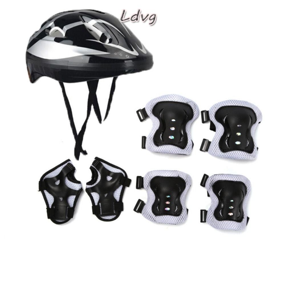 หมวกกันน็อคจักรยาน LDVG แผ่นรองข้อศอกสเก็ตบอร์ดโฟม 412 ปี ชุดนิรภัยแบบปรับได้แฟชั่นสาหรับเด็ก
