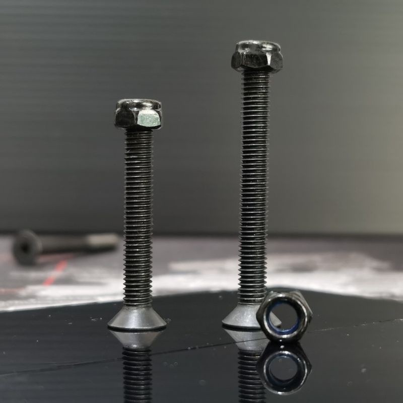 น็อตกันคลาย ยึดทรัค skateboard surfskate สีดำ ตัวละ5บ ใช้ skatetool ได้