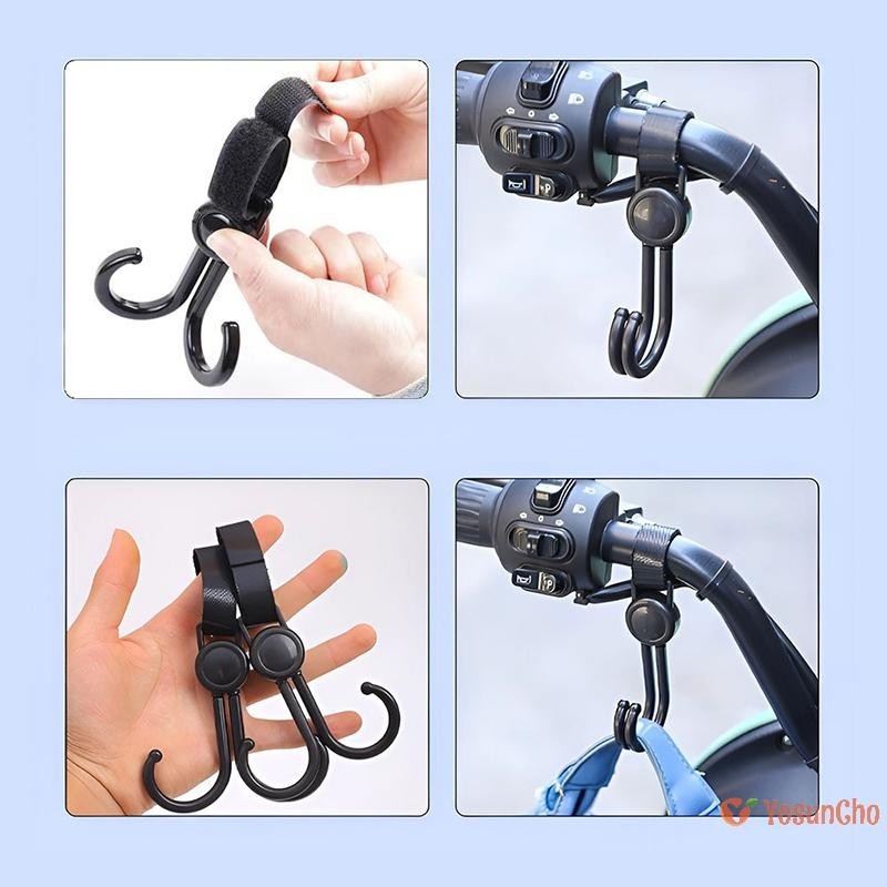 รถเข็นเด็กมัลติฟังก์ชั่น ตะขอคู่ รถเข็นช้อปปิ้ง แขวนกระเป๋าได้ ออกแบบใหม่