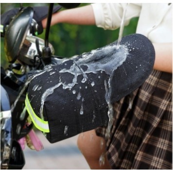 กันน้าคุณภาพสูงรถจักรยานยนต์ Handlebar ถุงมือ Mittens อุ่นมอเตอร์ไซด์ Hand Cover Thicken Grip Muff พร้อมแถบสะท้อนแสง