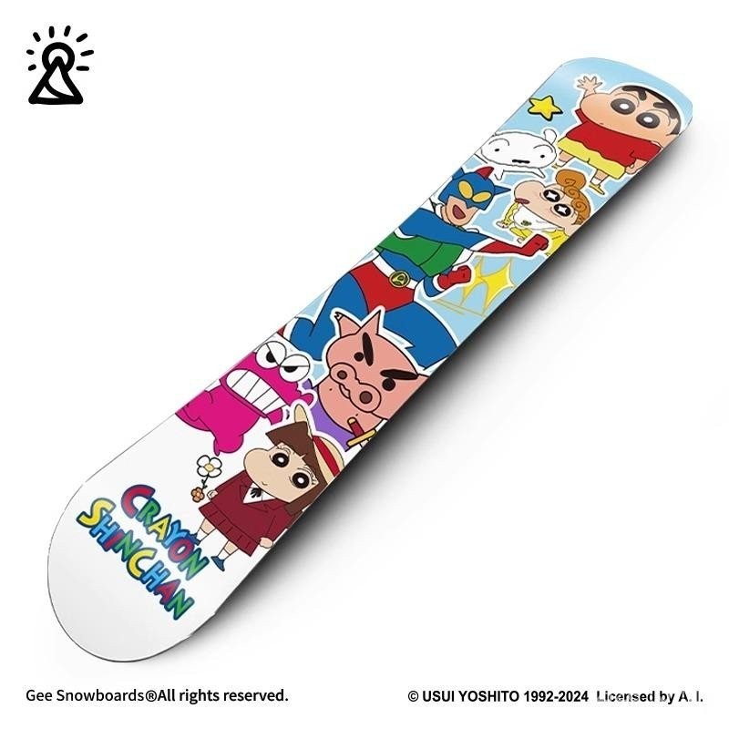 ของแท้ Crayon ShinChan Gee snowboards Almighty Skiboard สเกตบอร์ดDynamic Superman Takakura Fumita Veneer