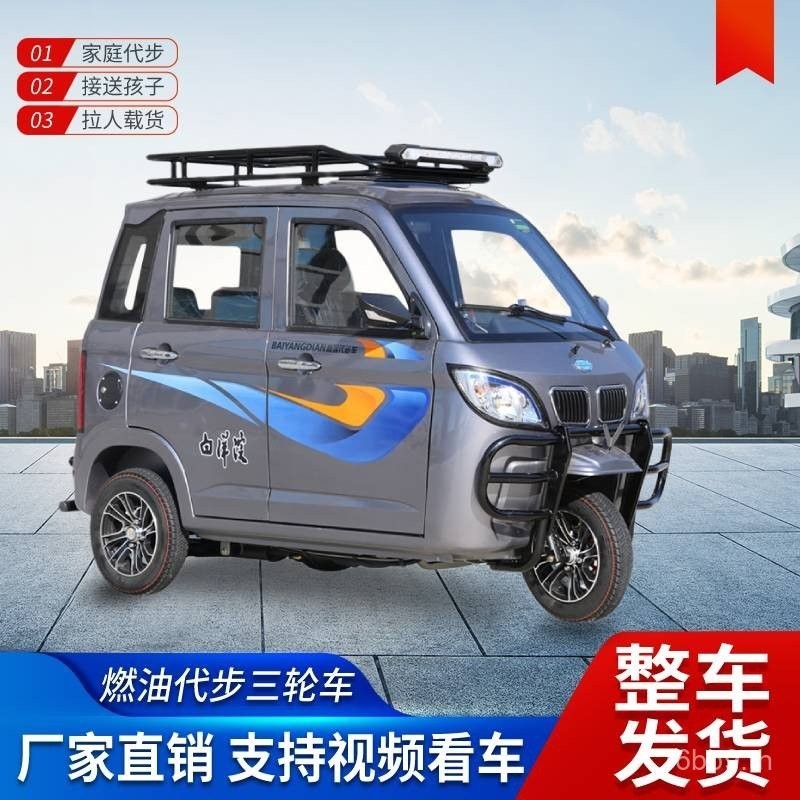 รถจักรยานยนต์สามล้อเชื้อเพลิง เบนซิน ปิดสนิท อนุญาตใช้ EFI สำหรับผู้โดยสาร รถจักรยานยนต์สามล้อ Baiyangdian