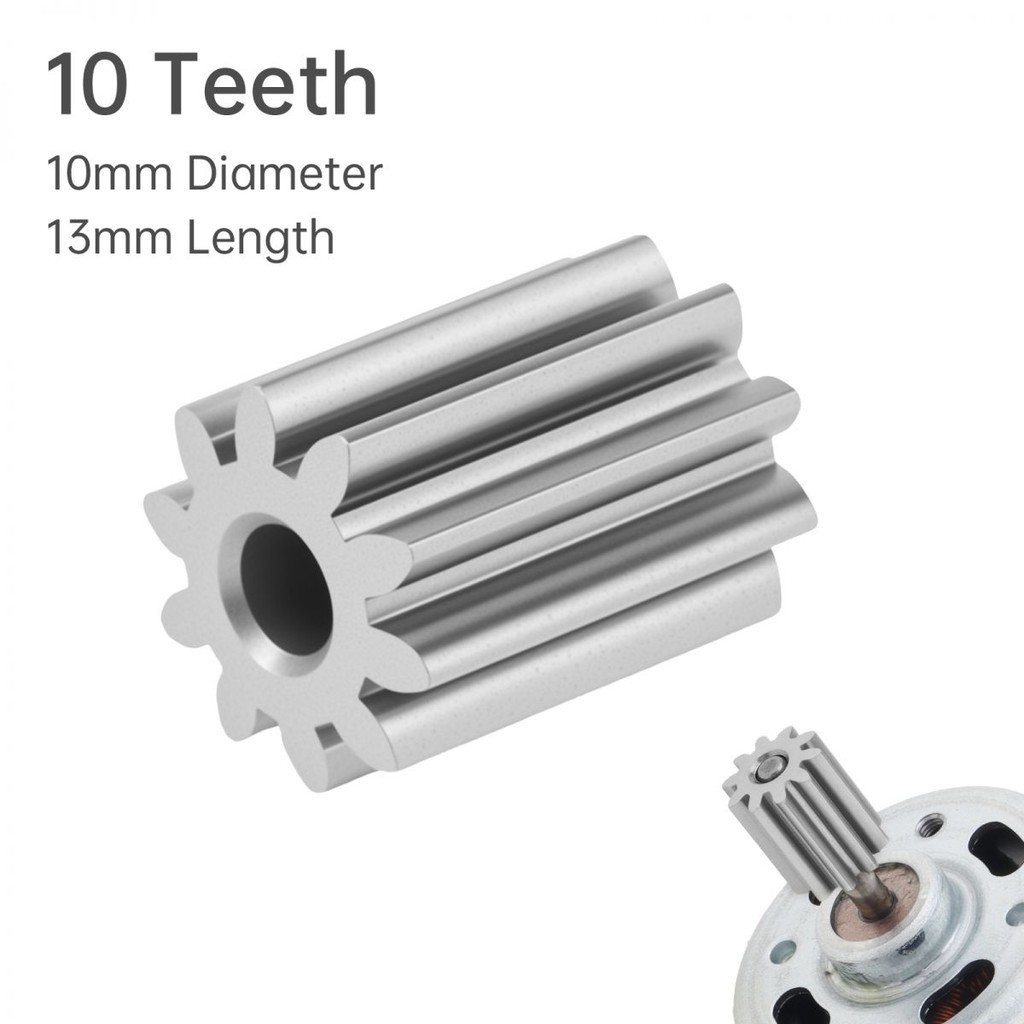 10ฟันมอเตอร์10มิลลิเมตรเส้นผ่าศูนย์กลาง13มิลลิเมตรความยาว32มิลลิเมตรหลุมเด็กขี่บนของเล่นรถเปลี่ยนมอเตอร์เกียร์สาหรับ อาร์เอส550 อาร์เอส555 กระแสตรง มอเตอร์