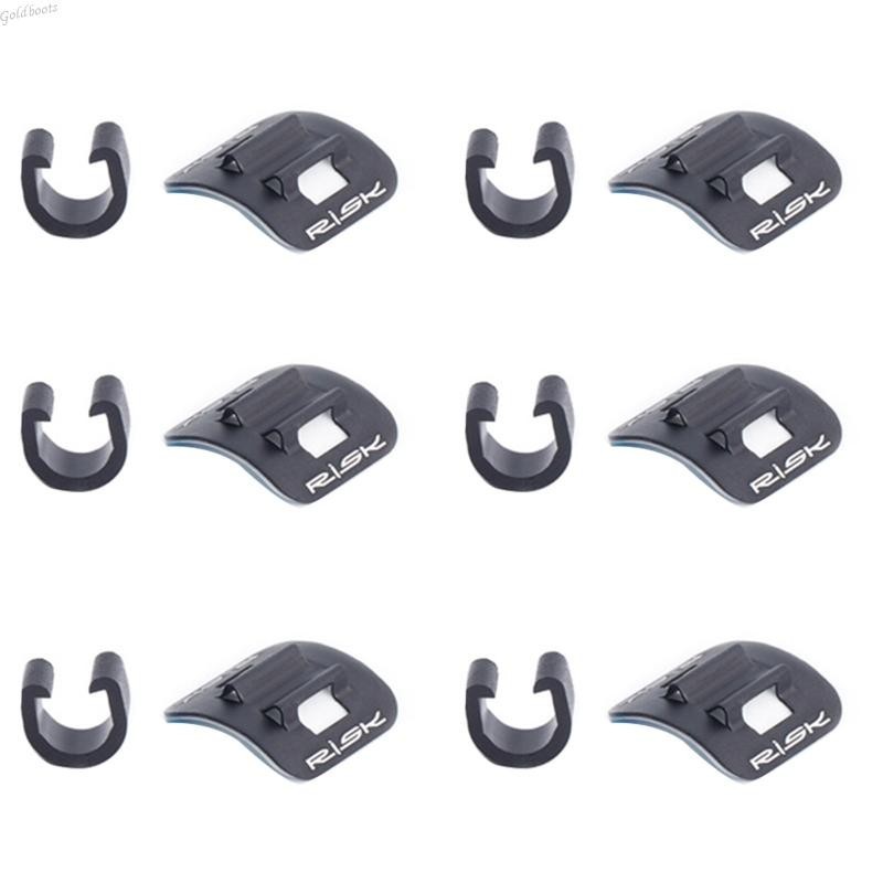 GB 6 ชิ้นชุดจักรยานสำหรับกาวโลหะผสมStick บนสายท่องเที่ยว Cคลิปไฮดรอลิกเบรค Shift Cable Housing ผู้ถือ Organ
