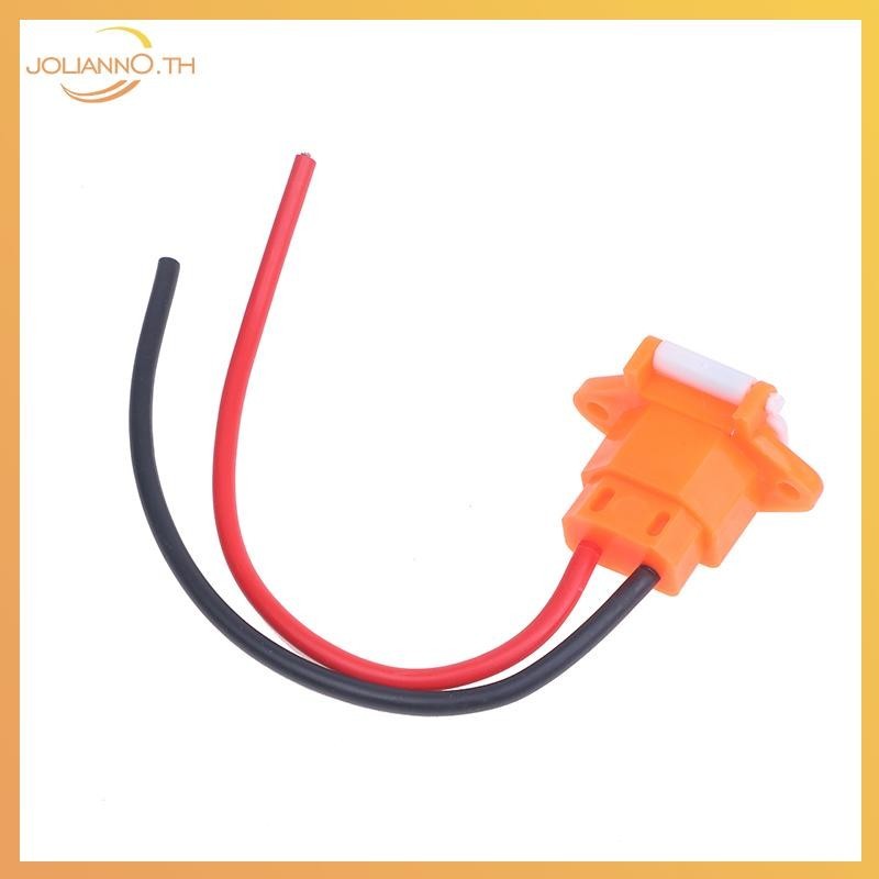 Joliann0 Ebike สกู๊ตเตอร์แบตเตอรี่ปลั๊กสามแนวตั้งชาร์จซ็อกเก็ตสายไฟ 12AWG สาหรับ 36V 48V Universal th