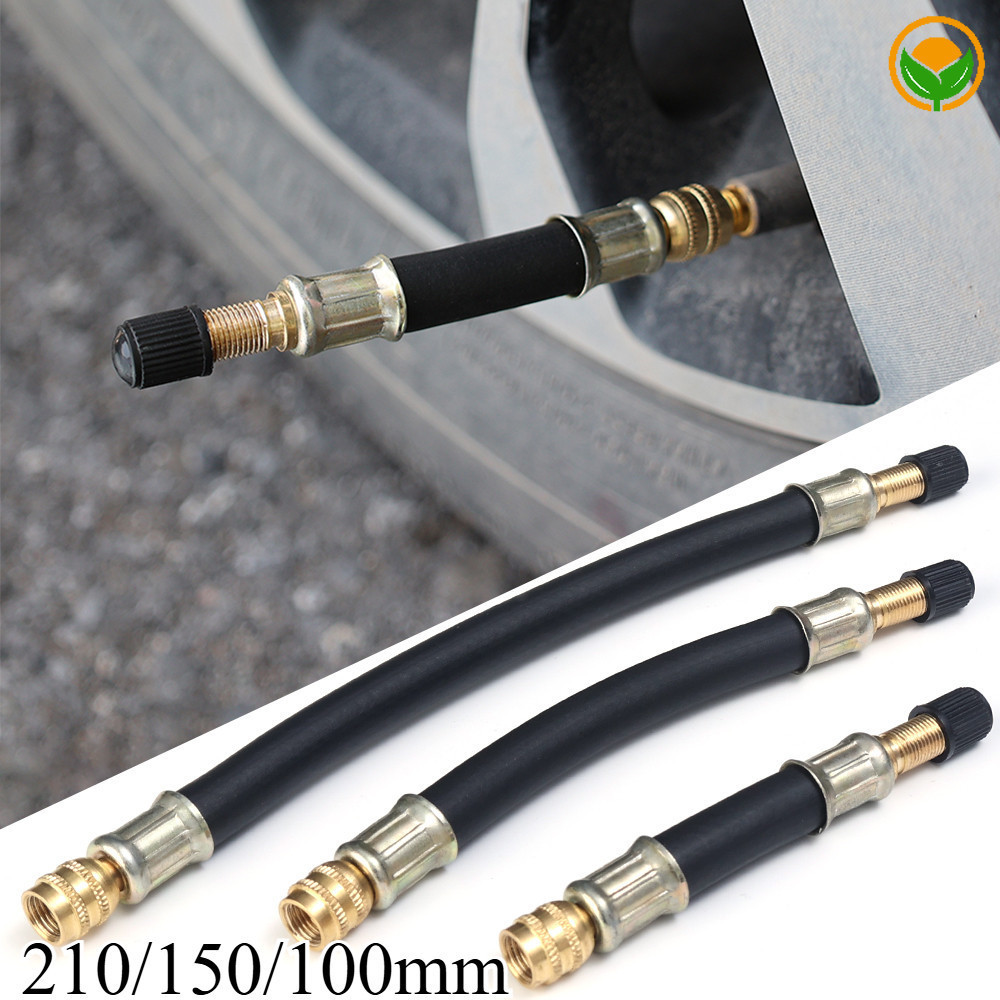 101521เซนติเมตรยางรถยนต์ขยายหลอดอะแดปเตอร์รถจักรยานวาล์ว ฉัน เครื่องสูบลม ปั๊มเชื่อมต่อยืดหยุ่นพองยางท่อหลอด