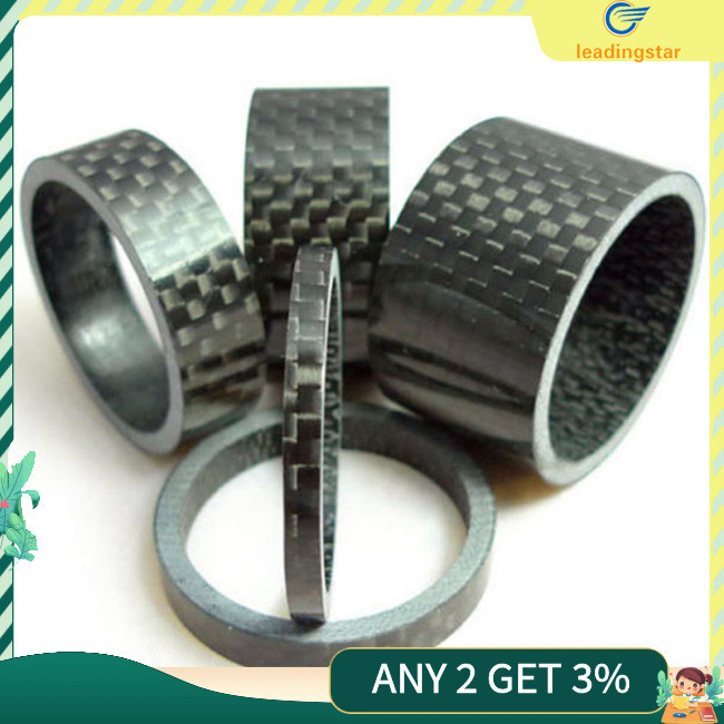 Leadingstar Carbon จักรยาน Spacer ชุดชุดหูฟัง Spacer MTB 35101520 มมจักรยาน Spacers ชุด