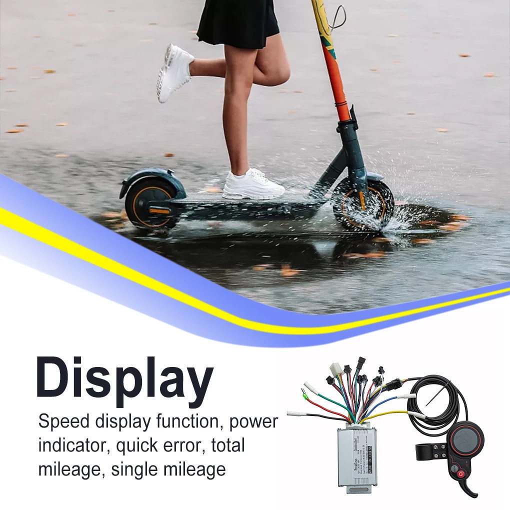 ตัวควบคุมจักรยานไฟฟ้า หน้าจอ LCD ไดร์เวอร์ไร้แปรง ชุดบำรุงรักษามาตรฐาน กันแรงดันไฟฟ้าลดลง