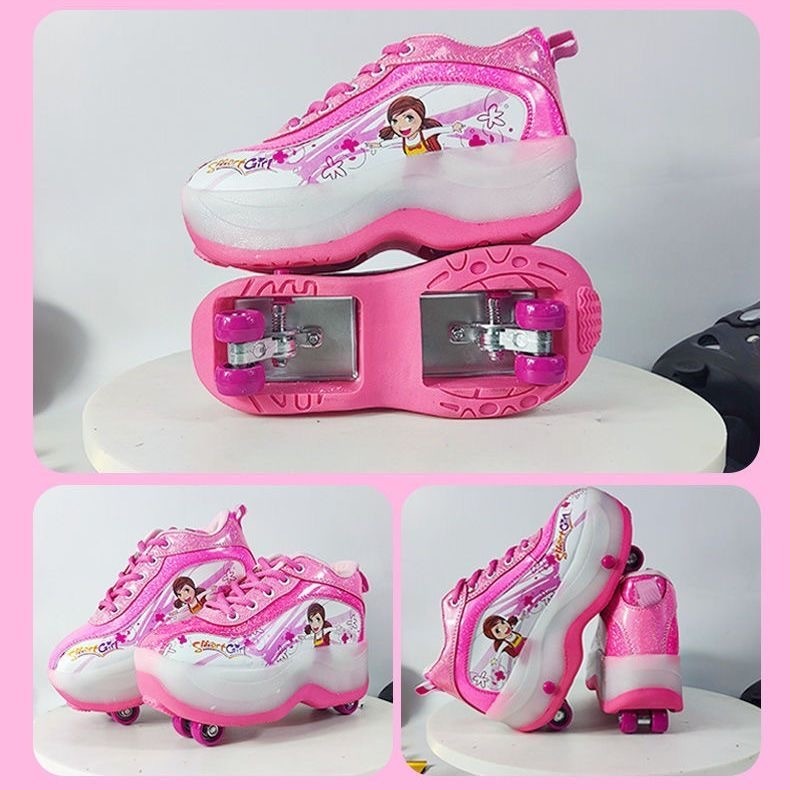 รองเท้าสเก็ตพับล้อได้2ใน1 ไม่มีไฟนะคะ C021