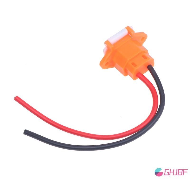 GHJBF Ebike อุปกรณ์ต่อพ่วงแบตเตอรี่ปลั๊กสามแนวตั้งชาร์จซ็อกเก็ตพร้อมสายไฟ 12AWG สาหรับ 36V 48V Universal ศคน