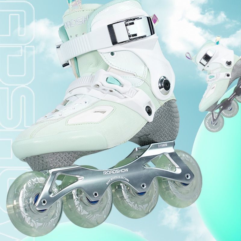 Lexiu KX4D อินไลน์สเก็ตสำหรับทั้งเด็กและผู้ใหญ่ ดีไซน์พิเศษแบบดอกไม้ ความเร็วสูง