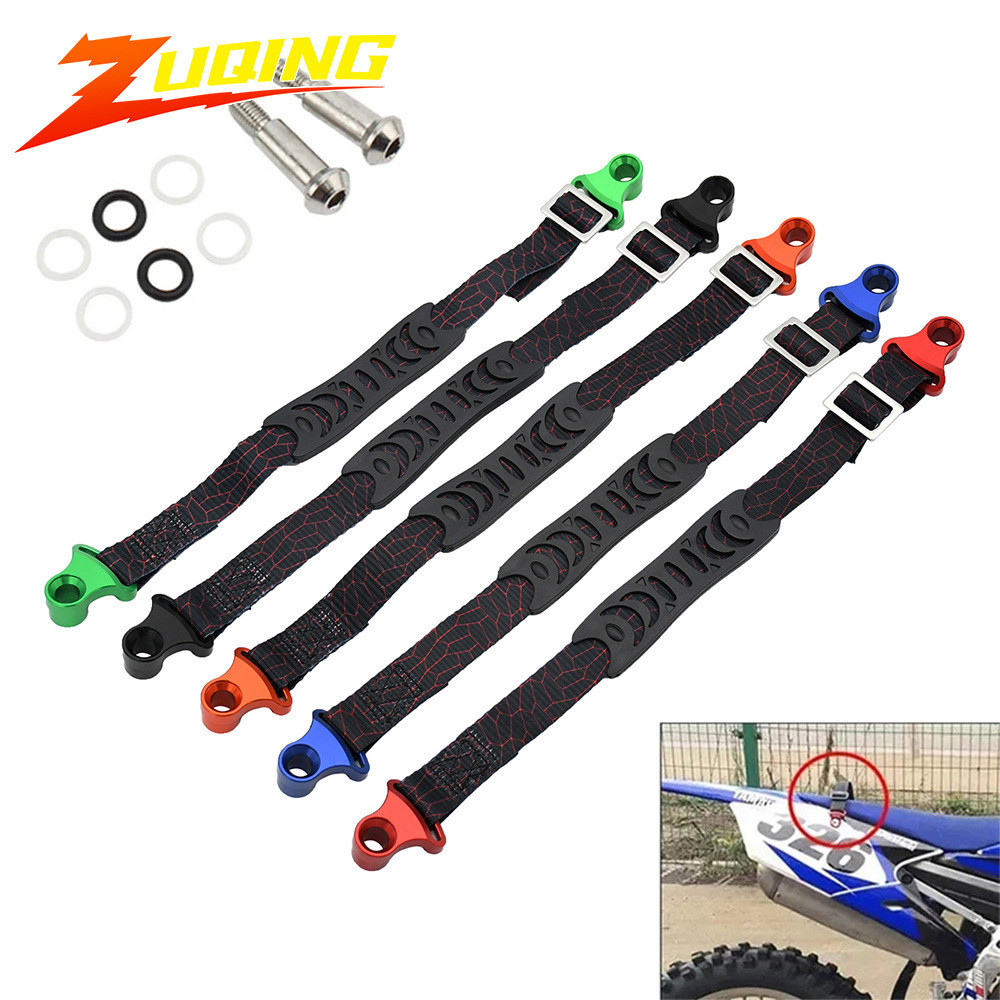 เบาะรองนั่งรถจักรยานยนต์กู้ภัยดัดแปลงด้านหลังเชือกหนาตกแต่ง ปิดถนน จับอุปกรณ์เสริมรถพ่วงเข็มขัดรถพ่วงเชือก