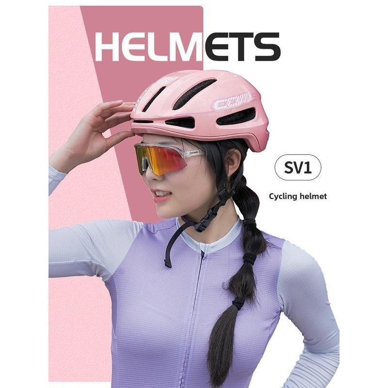 COM หมวกกันน็อคสำหรับจักรยานเสือหมอบ แบบระบายอากาศ สำหรับถนน มาพร้อมการออกแบบเพื่อความสบายและความทนทานในหลากหลายสภาพแสง