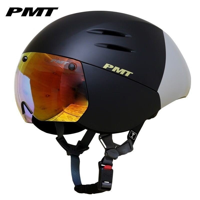 PMT หมวกกันน็อคขี่จักรยานเหล็กชิ้นเดียว สาหรับผู้ชายและผู้หญิง สไตล์นิวเมติก