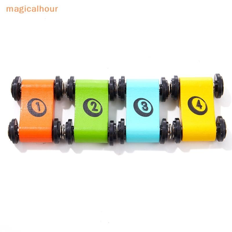 มหัศจรรย์ชมไม้เด็กสไลด์รถรถเข็นติดตามสไลด์ความเฉื่อยดึงกลับเครื่องร่อนของเล่นใหม่