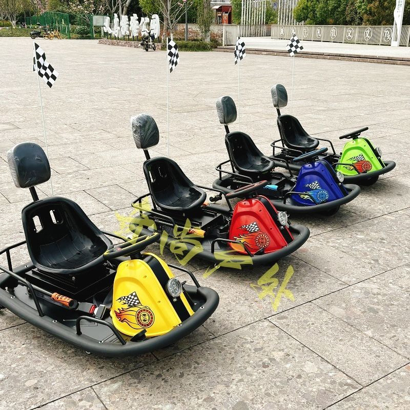 รถดริฟท์ โกคาร์ท เด็กไฟฟ้า โกคาร์ท การแข่งรถความเร็วสูง สามารถนั่งคนได้ รถของเล่น แผงลอยถนน ใช้งานเชิงพาณิชย์ โกคาร์ท