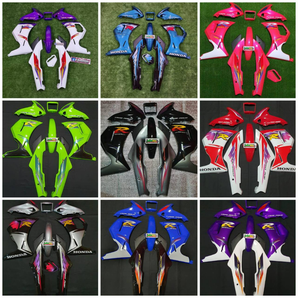 ชุดสี ฮอนด้า บีท BEAT R รุ่น1 พลาสติกคุณภาพดี มีให้ลือกชุดเต็มคัน ชุดเล็กไม่เอาแฟลิ่ง แถมสติ๊กเกอร์ถัง