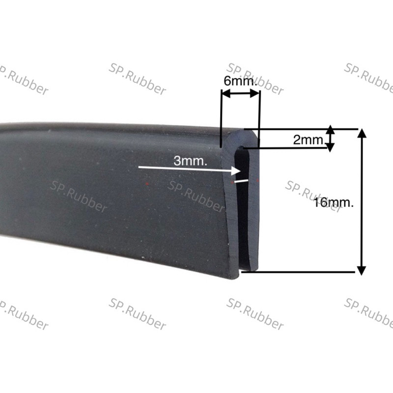 ราคาต่อเมตรยางกันบาด ยางกันคม ร่อง 3มิลสูง 16มิล ยางคุณภาพสูง