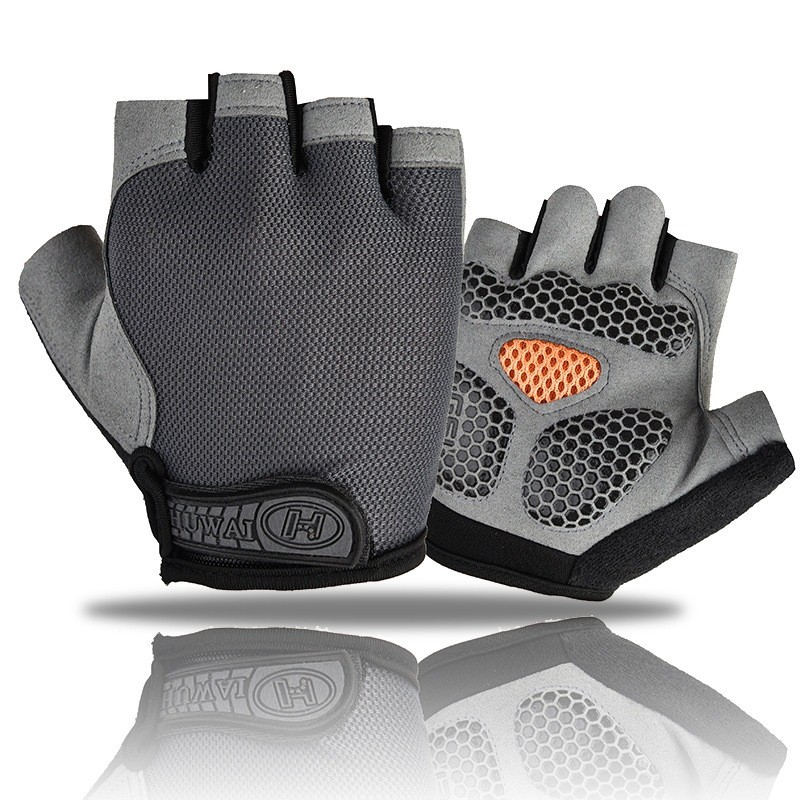 ถุงมือปั่นจักรยาน แบบครึ่งนิ้ว ถุงมือฟิตเนส ถุงมือใส่ขับรถ กันลื่นซับเหงื่อCycling Gloves