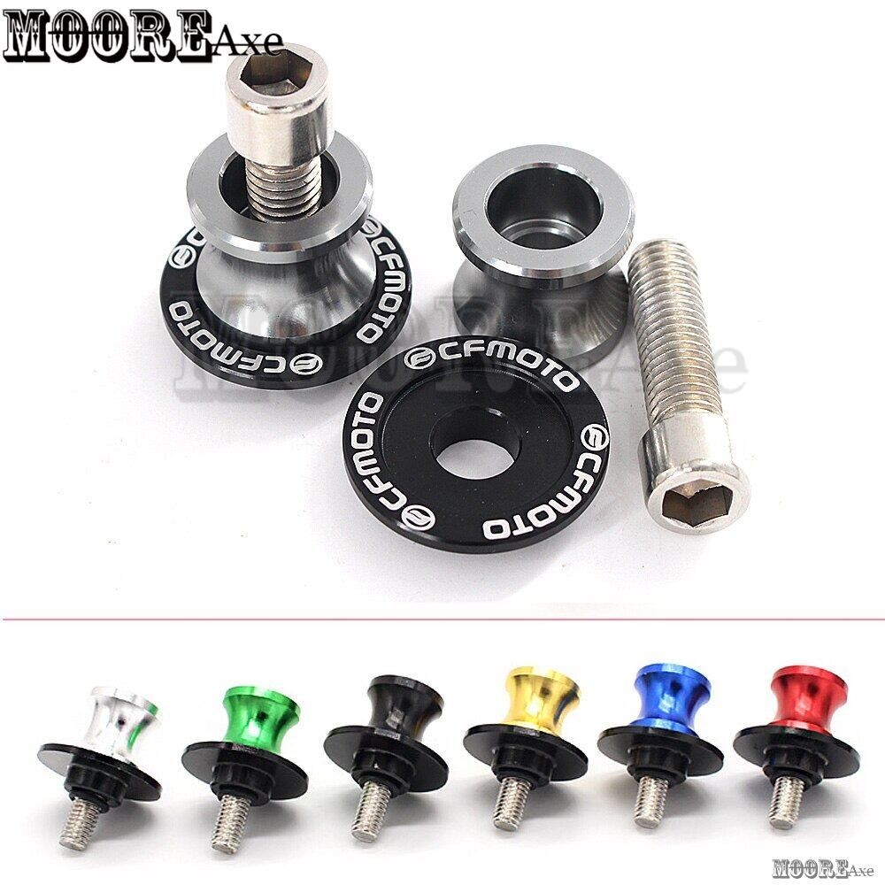 สาหรับ CFMOTO 250SR M10 อุปกรณ์เสริมรถจักรยานยนต์ CNC Swingarm Spools Slider ขาตั้งสกรู 10 มม