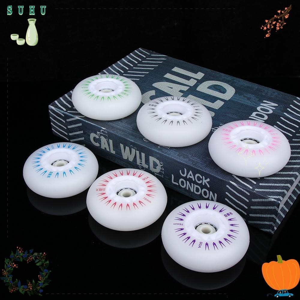 Suhu ล้อสเก็ตอินไลน์ 90A 70 มม 68 มม 64 มม หลากสี 4 ชิ้น