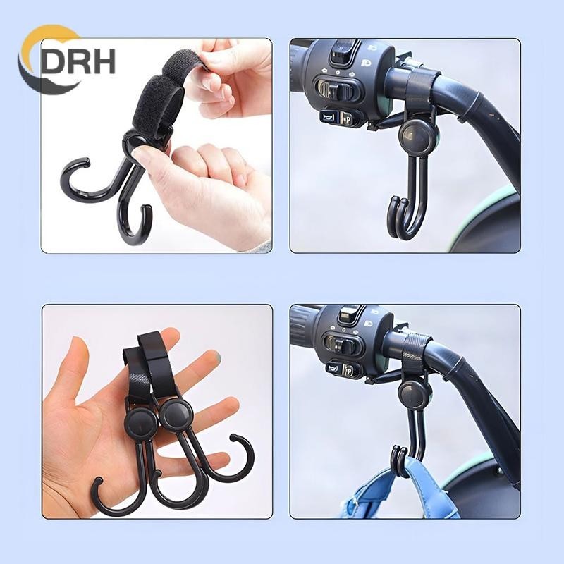 Newwellknownepic ตะขอแขวนรถเข็นเด็ก 2 ตะขอ อเนกประสงค์ สาหรับแขวนกระเป๋าและของใช้ ติดรถเข็นหรือเบาะหลังรถ