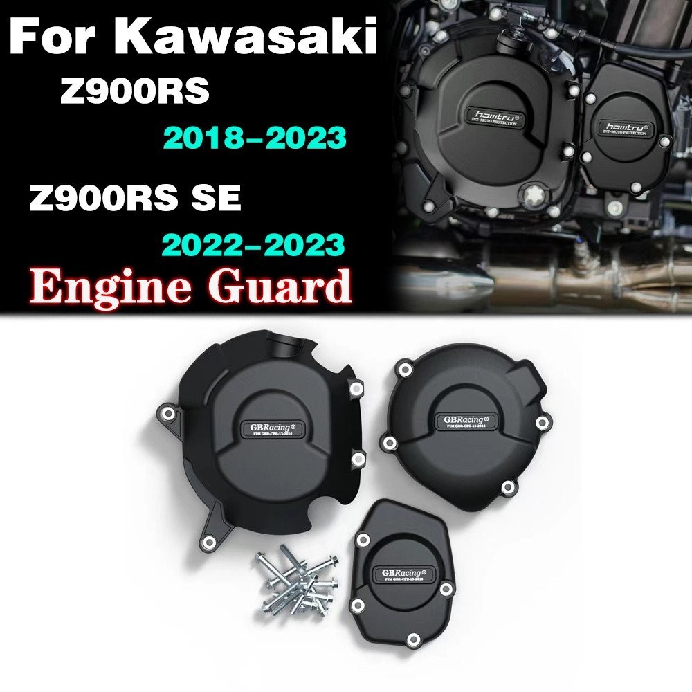 KAWASAKI รถจักรยานยนต์ฝาครอบเครื่องยนต์สาหรับกรณีGB RacingสาหรับKawasaki Z900RS 2018 2019 2020 2021 2022 2023 Z900RS SE 20222023 เครื่องยนต์ครอบคลุมProtectors