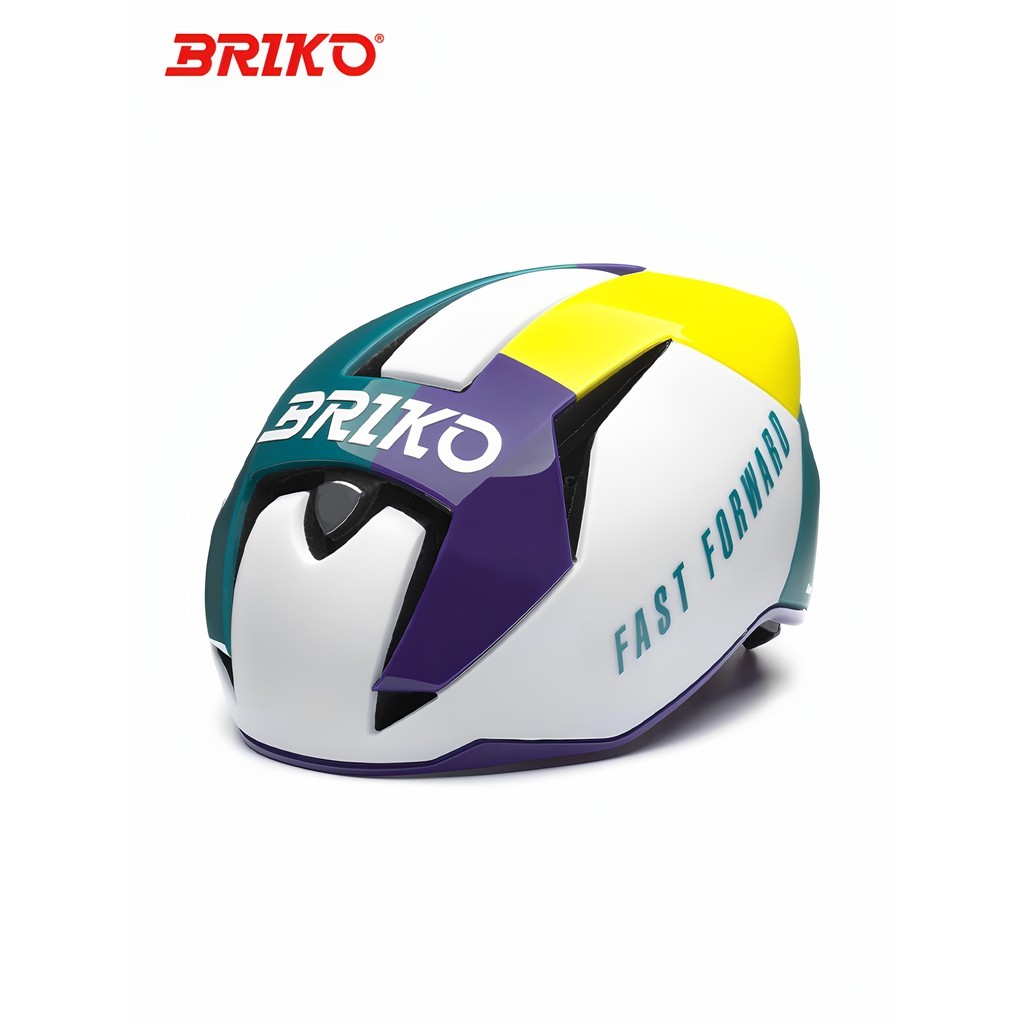 BRIKO Professional Road Bike หมวกกันน็อคขี่จักรยานพิเศษ UltraLight Breathable Safety Tour de France Breaking Helmet QINGXI PET