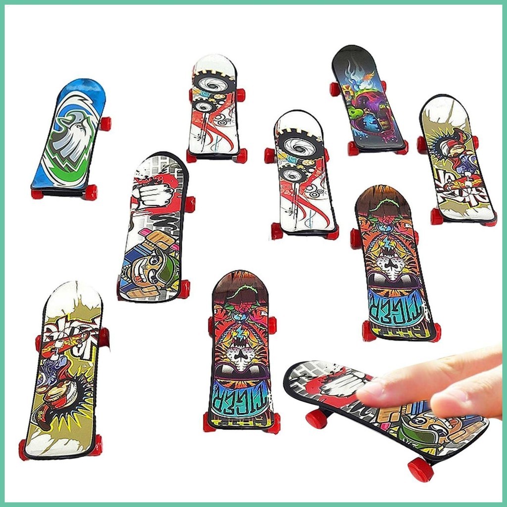 ฟิงเกอร์โบท Fingerboard ของเล่นสเก็ตบอร์ดสำหรับนิ้วมือ พร้อมชุดของขวัญสำหรับเด็ก