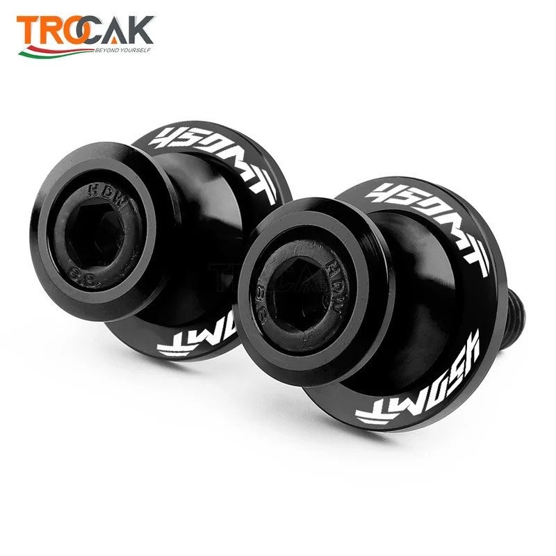 450 MT 2025 สาหรับ CFMOTO 450MT 450 MT 450 2024 อุปกรณ์เสริมรถจักรยานยนต์ CNC ขาตั้งสกรู Swingarm Spools Slider