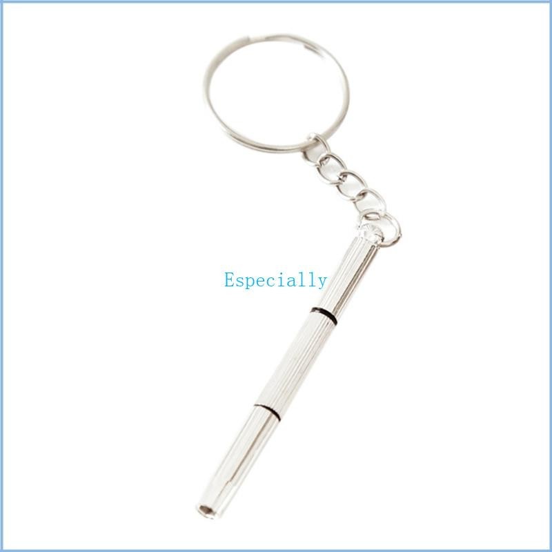 มินิไขควงพวงกุญแจ 3 ใน 1 สำหรับซ่อมแว่นตาและกล้อง