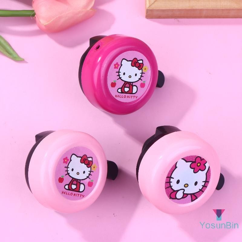 YosunBin 1 ชิ้น KT แมวเด็กแหวนนาฬิกาปลุกสาหรับแฮนด์เด็กจักรยานกระดิ่งฮอร์น Super Loud Universal การ์ตูนน่ารักจักรยาน Bell ใหม่