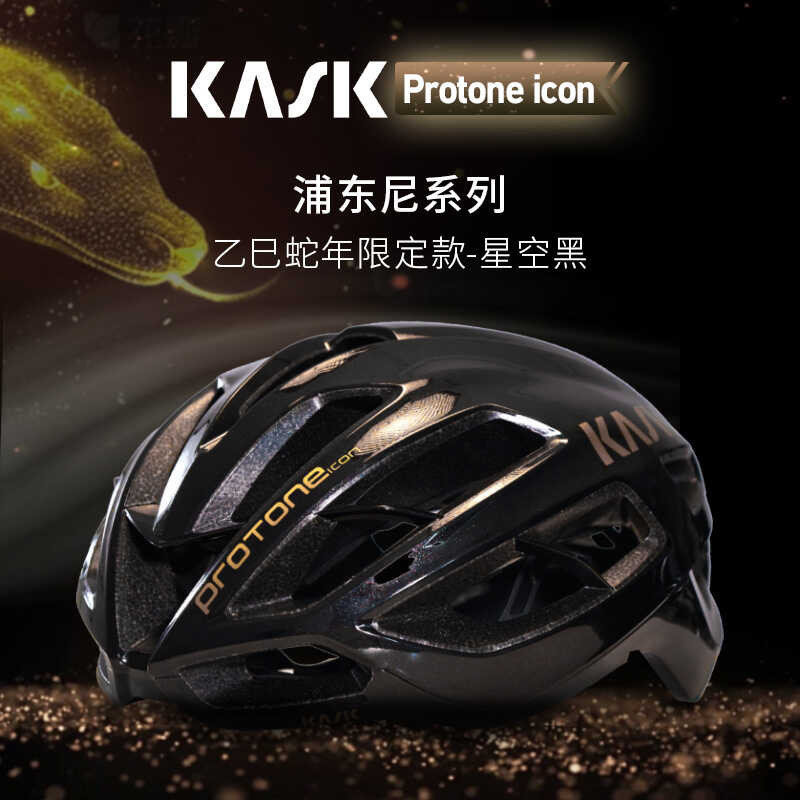 หมวกกันน็อค KASK Protone Icon สำหรับจักรยานเส้นทาง สีดำและทอง