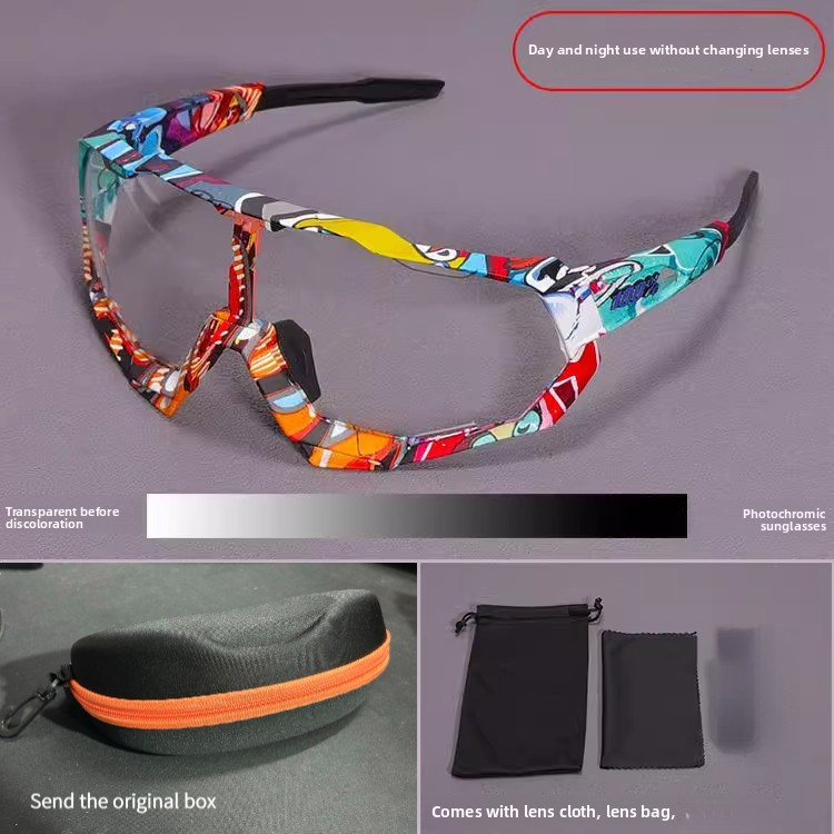 แว่นตาวิธีขี่จักรยาน Tour de France แบบใหม่ 100 AntiFog AllWeather เปลี่ยนสีเลนส์ ป้องกันฝุ่น